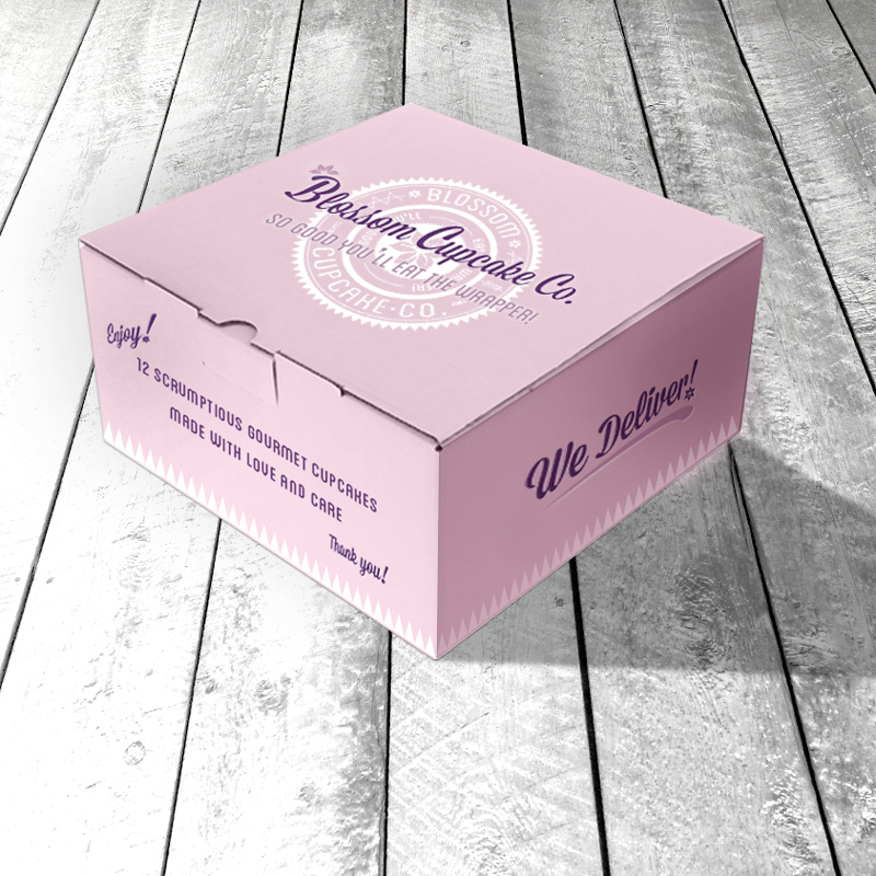 Blossom Cupcke Co. Cake Box
